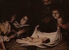 NATIVITA' - olio su tela -