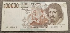 100000 LIRE CARAVAGGIO 1°