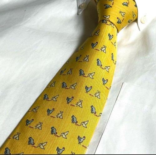 Cravatta hermes gialla modello - cravatta,