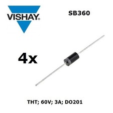 4x Vishay SB360, diodo raddrizzatore Schottky 60V 3A