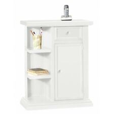 MOBILE PORTA TELEFONO COMODINO BIANCO OPACO ARTE POVERA CLASSICO