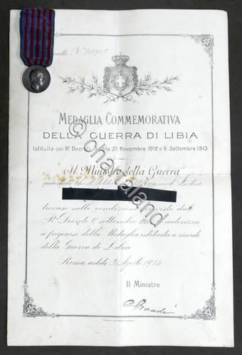 Attestato medaglia - e,