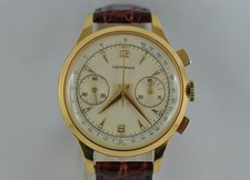 MAGNIFICO VINTAGE CRONO LEONIDAS PRE HEUER PLACCATO ORO 36MM MANUALE LANDERON 48