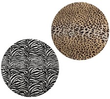 Completo Lenzuolo Rotondo Maculato Zebrato Diametro 220-230-240 100% Cotone