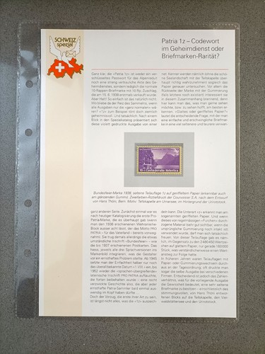 Svizzera 1938 pro patria - 1938,
