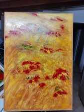 GRANDE QUADRO DIPINTO AD OLIO SU TELA PAESAGGIO FAMOSO PITTORE SANDRO NEGRI