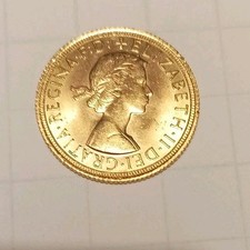 Moneta Sterlina oro Regina Elisabeth II anno 1966 fior di conio