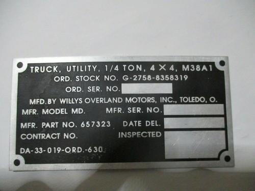 Targa jeep m38a1 - m, a1