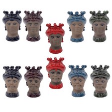 TESTE DI MORO H13 CERAMICA VERUS CALTAGIRONE VARI COLORI