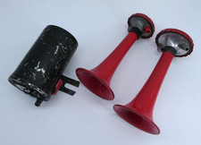 Compressore clacson aria classico UNUS Italia con trombe auto d'epoca bici
