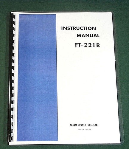 Yaesu 221r manuale - yaesu, ft-221r