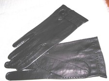 GUANTI DONNA - GLOVES - VERA PELLE CAPRETTO - NERO - TG. 7