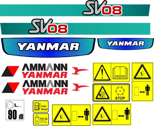 Set adesivi yanmar sv08 - yanmar,