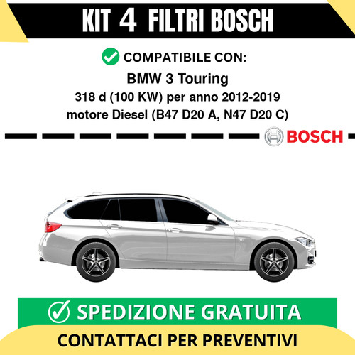 Kit bosch filtri tagliando - filtri,
