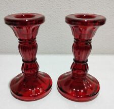 Set 2 Porta candele in vetro rosso da cena senza candela bianca portacandele di