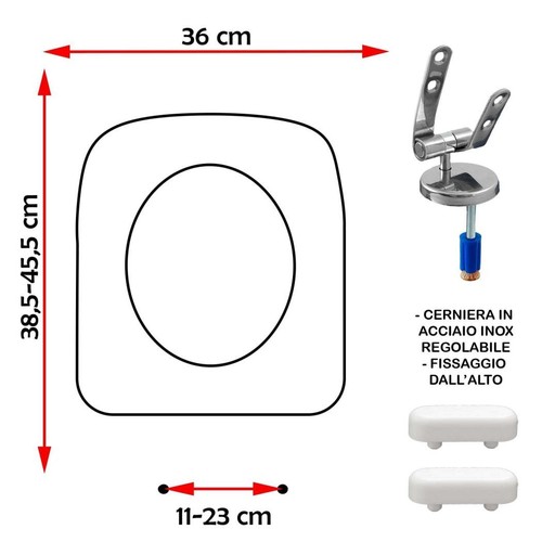 Sedile copriwater compatibile - sedile,