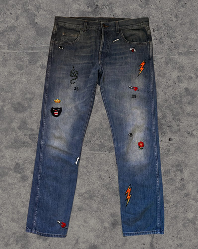 Jeans gucci denim ricamato - jeans,