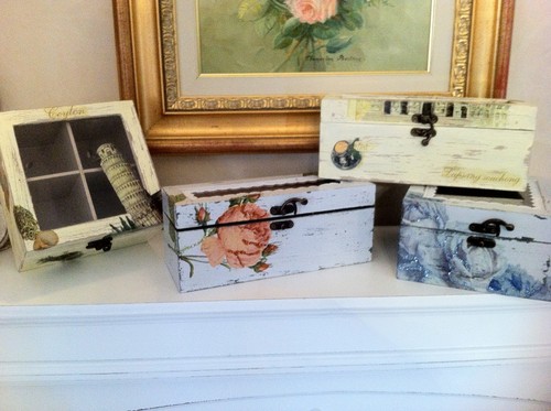 Scatola portathe decoupage - scatola,