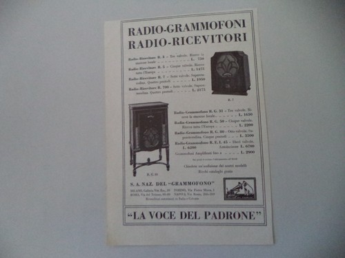 Advertising pubblicità 1933 - advertising,