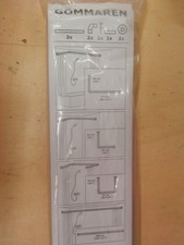 Telaio per tenda da doccia GOMMAREN IKEA 430.145.10 18859 box U L angolo diritto