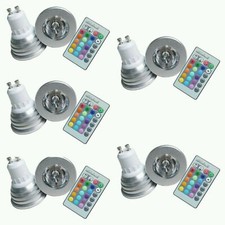 5 PEZZI FARETTO LED RGB 3 W