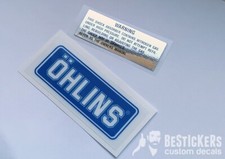 Kit adesivi avvertenze per restauro mono ohlins TM racing rosa 80 125 1993 ecc