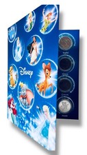 Walt Disney Completo 24 Monete Collezionisti Set - Frozen, Re Leone & Più