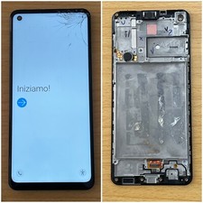 Display Originale Samsung A21S Lesionato Funzionante A217 LCD Schermo Con Frame