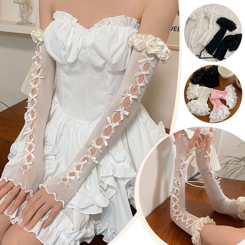 Guanto pizzo con cinturino - guanto,