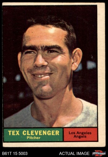 1961 topps 291 tex clevenger - 1961,