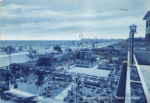 Cartolina riccione giardini - cartolina,