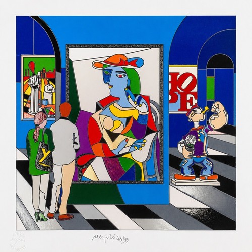 Ugo nespolo serigrafia the - serigrafia,