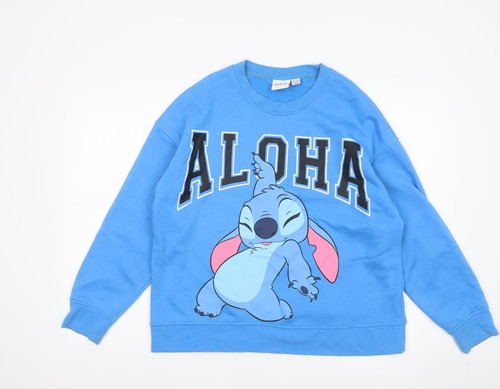 Felpa donna disney blu punto - felpa,