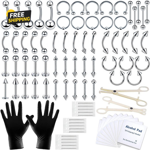 84pcs kit piercing setto - kit,