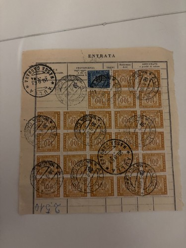 Segnatasse blocco 100 - 100, lire