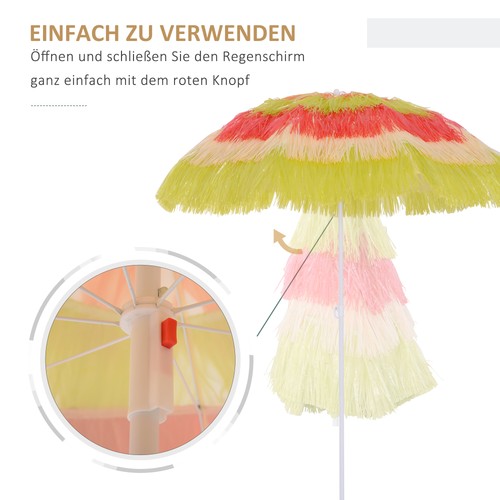 Outsunny ombrellone hawaiano - ombrellone,