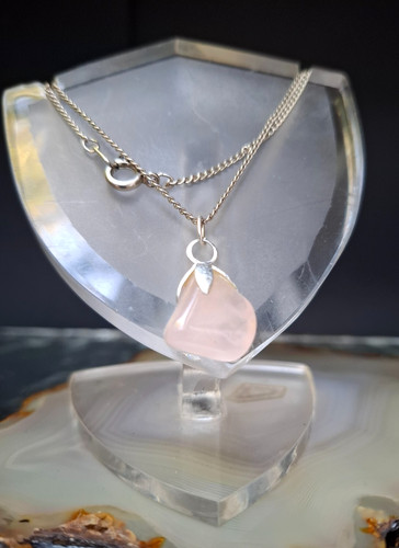 Ciondolo quarzo rosa - , +