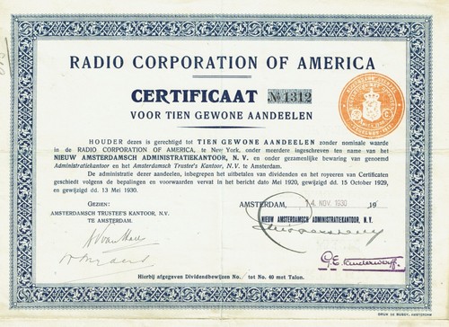 Radio corporation america - radio,