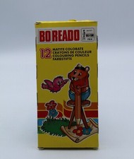  BOREADO VINTAGE 1980 stationery 12 Pastelli Matite Colorate BO-FIM ITALIA 