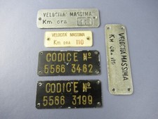 Antiche targhette da treno FS in metallo epoca XX sec.