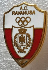 Distintivo calcio ⚽ RAVANUSA spilla AGRIGENTO pin SICILIA no piedino SMALTO 