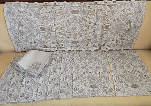 Ecru madeira hand embroidered - madeira,
