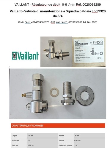 Vaillant 9328 valvola - 9328,