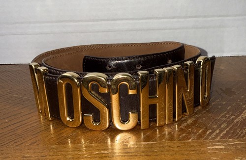 Moschino redwall black leather - moschino,