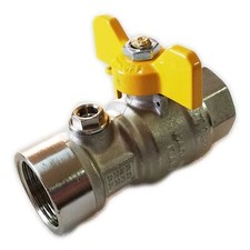 Valvola sfera diritta FF post contatore gas da 3/4''