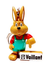 VAILLANT 90s portachiavi con personaggio coniglio in pvc pubblicitario