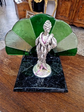 Lampada Statuetta Firmata Argento Tessaro Vittorio 1985 In Vetro Murano