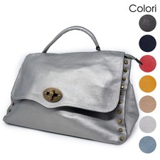 Borsa donna a mano con tracolla borchie da lavoro per ufficio porta documenti