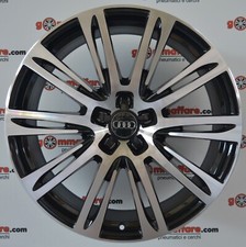 4 cerchi lega audi a7 a8 r20 nero lucido diamantato lt000042
