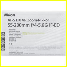 Manuale per Nikon AF-S DX Nikkor 55/200mm f4-5,6 G ED Italiano E G F S J.